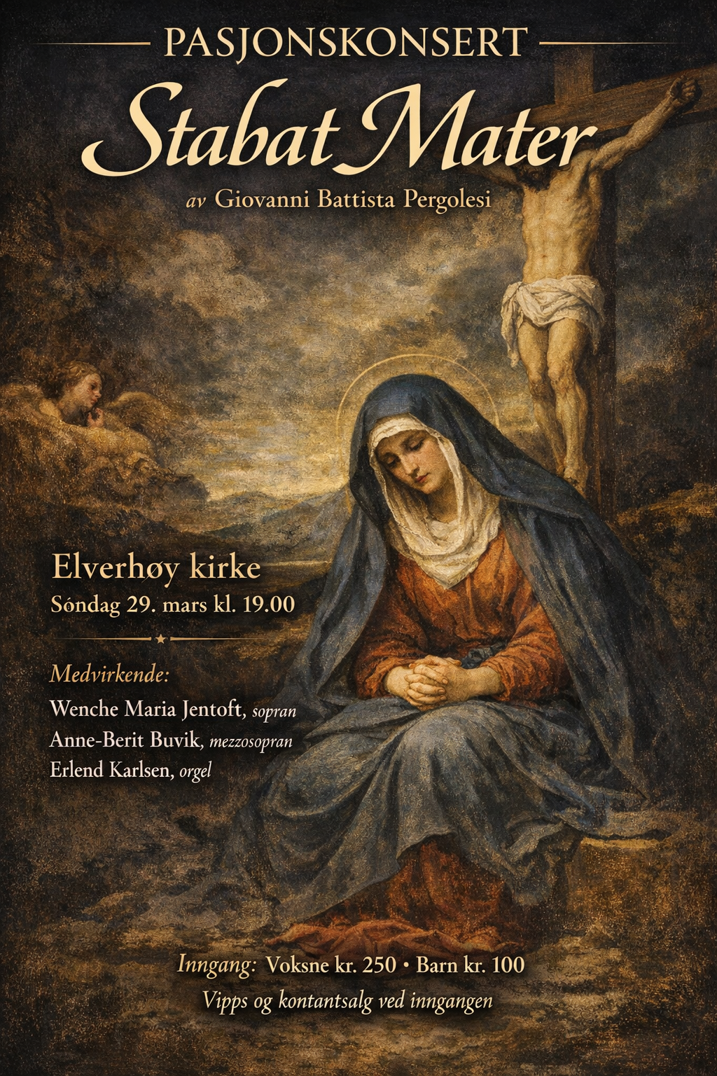 Illustrativ plakat med Maria og Jesus